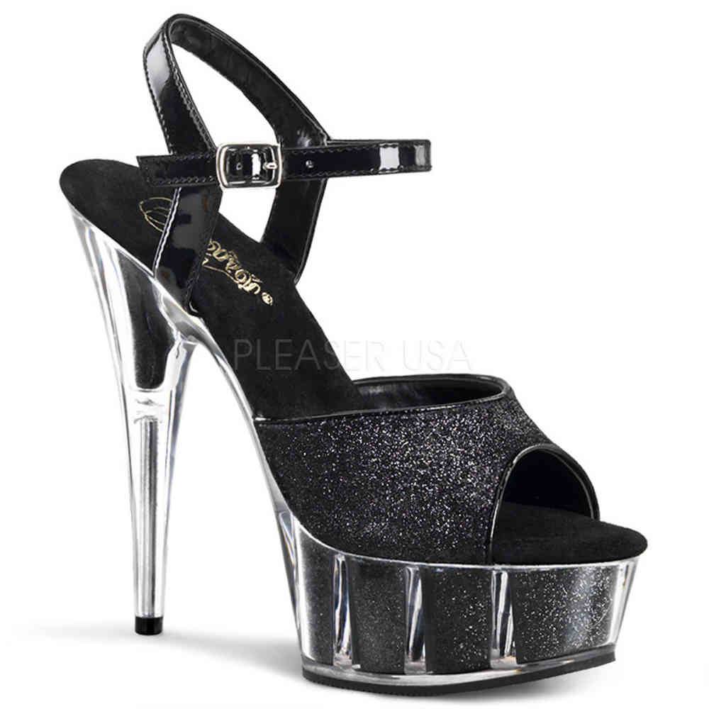 Pleaser - DELIGHT6095G Sandale à bride à la cheville - Noir Product image